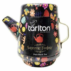 TARLTON Tea pot Supreme fantasy černý sypaný čaj v plechové konvici 100 g obraz