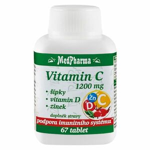 MEDPHARMA Vitamin C 1200 mg se šípky + vitamin D + zinek 67 tablet obraz