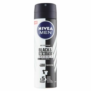 NIVEA Men Invisible Black & White Original Sprej antiperspirant 150 ml obraz
