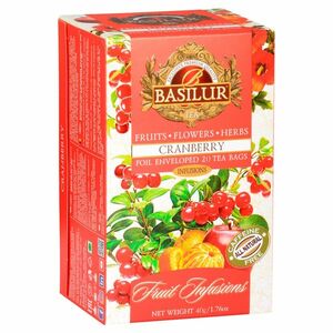 BASILUR Fruit Cranberry ovocný čaj přebal 20 sáčků obraz