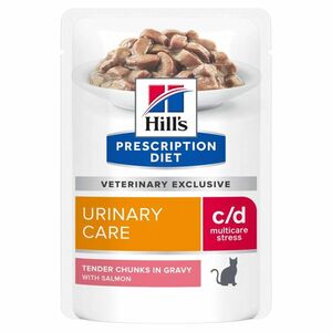 HILL'S Prescription Diet c/d Multicare Stress losos kapsičky pro kočky 12 x 85 g obraz