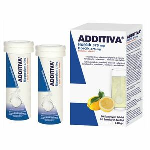 ADDITIVA Magnesium 375 mg + B-komplex + vitamín C 20 šumivých tablet obraz