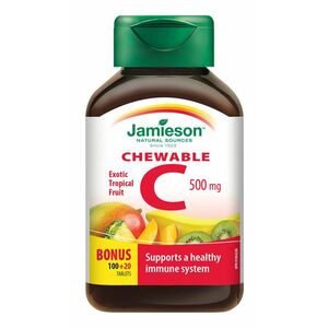 Jamieson Vitamín C 500 mg tropické ovoce 120 cucacích tablet obraz