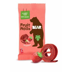 BEAR Fruit Rolls jahoda ovocné rolované plátky 20 g obraz