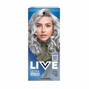 Live Ultra Brights Barva na vlasy 098 ocelově stříbrná 60 ml obraz