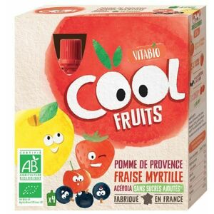 Vitabio Ovocné BIO kapsičky Cool Fruits jablko, jahody, borůvky a acerola 4 x 90 g obraz