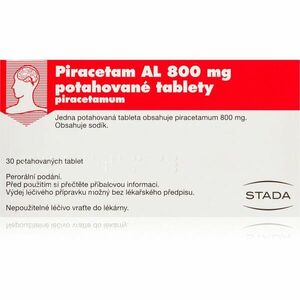 STADA Piracetam AL 800 mg potahované tablety pro podporu paměti a koncentrace 30 tbl obraz