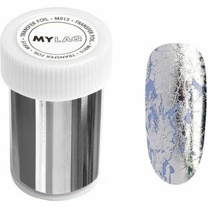MYLAQ Transfer Foil zdobicí fólie na nehty odstín Silver 4x100 cm obraz