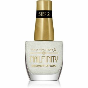 Max Factor Nailfinity Shimmer Top Coat gelový vrchní lak na nehty pro třpytivý lesk odstín 102 Starry Veil 12 ml obraz