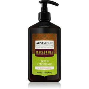 Arganicare Macadamia Leave-In Conditioner bezoplachový kondicionér pro suché a poškozené vlasy 400 ml obraz
