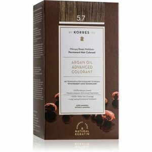 Korres Argan Oil permanentní barva na vlasy s arganovým olejem odstín 5.7 Chocolate 50 ml obraz