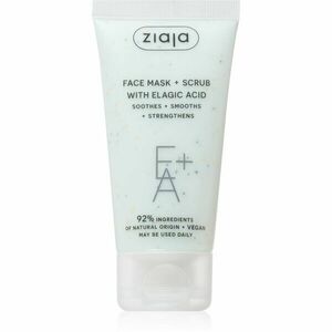 Ziaja Face Mask + Scrub with Elagic Acid peelingová maska 55 ml obraz