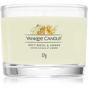 Yankee Candle Soft Wool & Amber votivní svíčka 37 g obraz