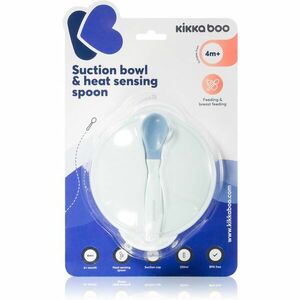Kikkaboo Suction Bowl & Heat Sensing Spoon jídelní set 4 m+ Blue 2 ks obraz