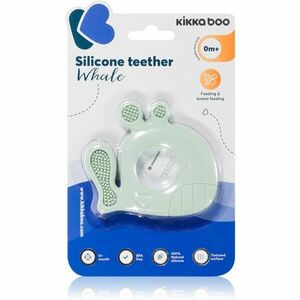 Kikkaboo Silicone Teether Whale kousátko Mint 1 ks obraz