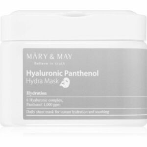 MARY & MAY Hyaluronic Panthenol Hydra Mask sada plátýnkových masek pro intenzivní hydrataci pleti 30 ks obraz