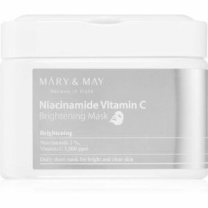 MARY & MAY Niacinamide Vitamin C Brightening Mask sada plátýnkových masek pro rozjasnění pleti 30 ks obraz