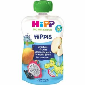 Hipp HiPPis BIO jablko-hruška-dračí ovoce -černý rybíz dětský příkrm 100 g obraz