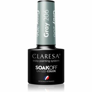 Claresa SoakOff UV/LED Color Savanna Vibes gelový lak na nehty odstín Gray 206 5 g obraz