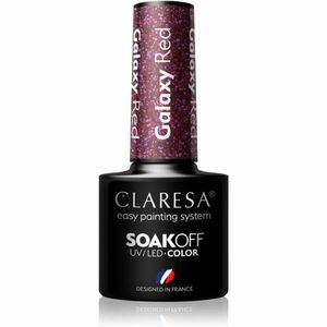 Claresa SoakOff UV/LED Color Galaxy gelový lak na nehty odstín Red 5 g obraz
