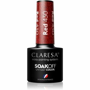 Claresa SoakOff UV/LED Color Rainbow Explosion gelový lak na nehty odstín Red 430 5 g obraz