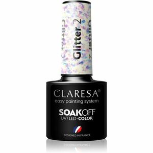 Claresa SoakOff UV/LED Color Glitter gelový lak na nehty odstín 2 5 g obraz
