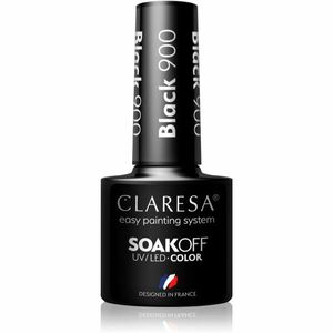 Claresa SoakOff UV/LED Color Black gelový lak na nehty odstín 900 5 g obraz