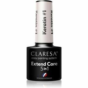 Claresa Extend Care 5 in 1 Keratin podkladový lak pro gelové nehty s vyživujícím účinkem odstín #1 5 g obraz