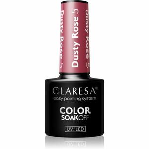 Claresa SoakOff UV/LED Color Dusty Rose gelový lak na nehty odstín 5 5 g obraz