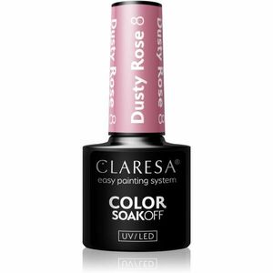 Claresa SoakOff UV/LED Color Dusty Rose gelový lak na nehty odstín 8 5 g obraz
