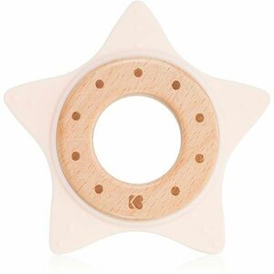 Kikkaboo Silicone and Wood Teether Star kousátko Pink 1 ks obraz