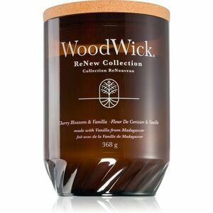 Woodwick Cherry Blossom & Vanilla vonná svíčka s dřevěným knotem 368 g obraz