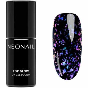 NEONAIL Top Glow gelový vrchní lak na nehty odstín Violet Aurora Flakes 7, 2 ml obraz