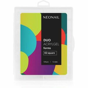 NEONAIL Duo Acrylgel Forms šablony na nehty typ 02 Square 120 ks obraz