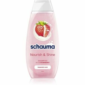 Schwarzkopf Schauma Nourish & Shine posilující šampon pro poškozené vlasy s vůní jahod 400 ml obraz
