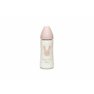 Suavinex Hygge Premium Láhev králík - růžová L 360 ml obraz