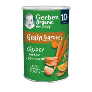 Gerber Organic křupky s mrkví a pomerančem 35 g obraz