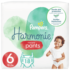 Pampers Plenkové kalhotky Pants Harmonie Velikost 6, 18 ks obraz