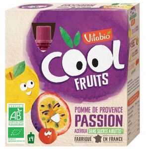 Vitabio Ovocné BIO kapsičky Cool Fruits jablko, maracuja, banán a acerola 4 x 90 g obraz