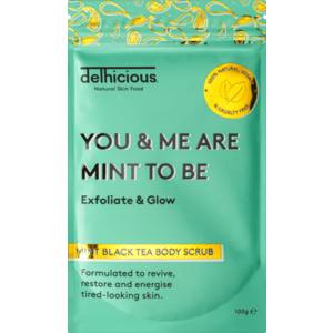 Delhicious Mint Black Tea Body Scrub 100 g obraz