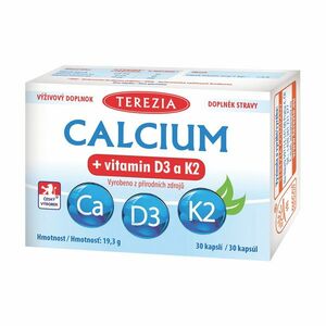 Terezia Calcium + vitamin D3 a K2 30 kapslí obraz