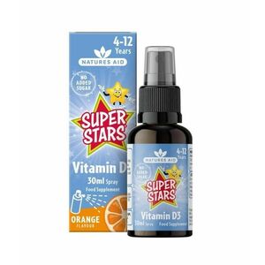Natures Aid Vitamin D3 ve spreji pro děti od 4-12 let příchuť pomeranč 30 ml obraz