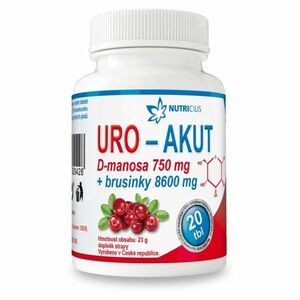 NUTRICIUS URO-AKUT Manosa 750 mg + Brusinky 8600 mg 20 tablet obraz