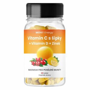 MOVIT ENERGY Vitamin C 1200 mg s šípky + vitamin D + zinek premium 30 tablet obraz