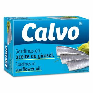 CALVO Sardinky ve slunečnicovém oleji 120 g obraz