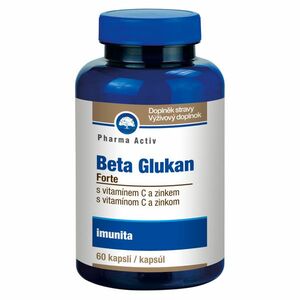 PHARMA ACTIV Beta Glukan forte Vitamín C a Zinek 60 kapslí obraz