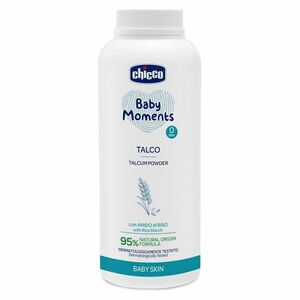 CHICCO Pudr dětský Baby Moments s rýžovým škrobem 95 % přírodních složek 150 g obraz