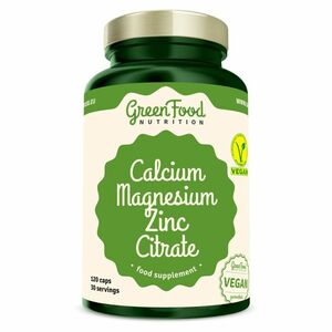 GREENFOOD NUTRITION Calcium Magnesium Zinc Citrate 120 kapslí obraz