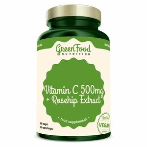 GREENFOOD NUTRITION Vitamin C 500 + extrakt ze šípků 60 kapslí obraz