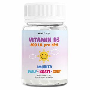 MOVIT ENERGY Vitamin D3 800 I.U. pro děti 90 tablet obraz